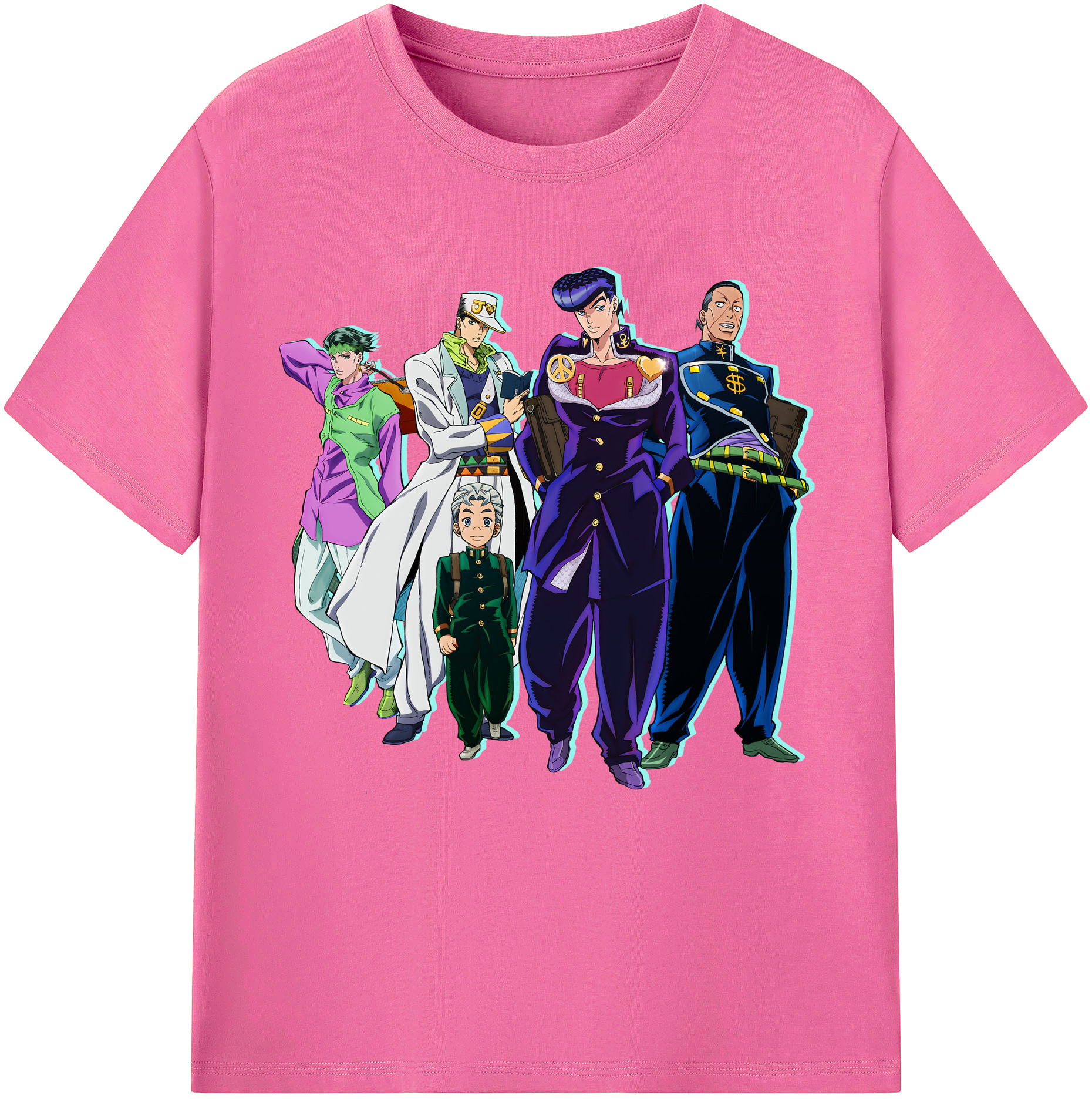 （画像用） ジョジョの奇妙な冒険 JoJo's Bizarre Adventure レディースカジュアルプリントTシャツ（綿100％）